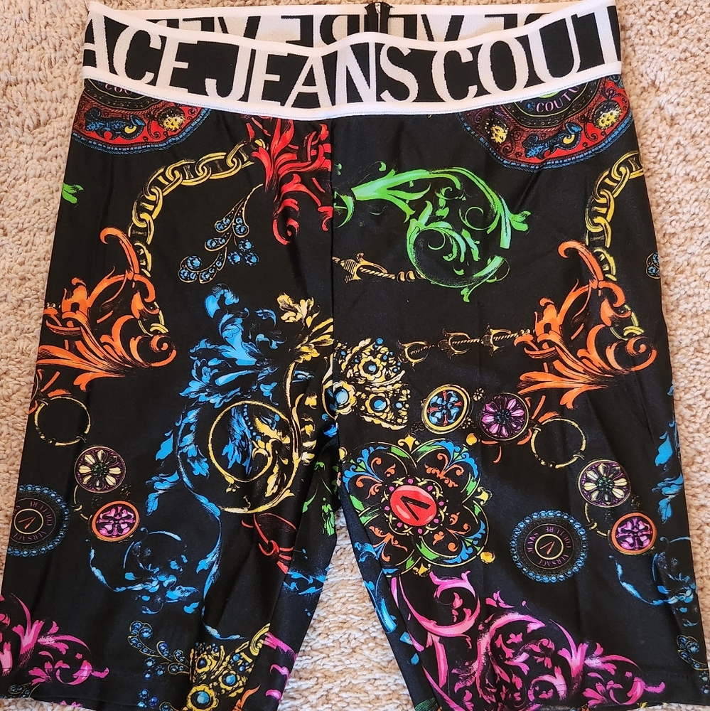 Versace Jeans Couture Lycra St Print Baroque Bijou  USA Size 6